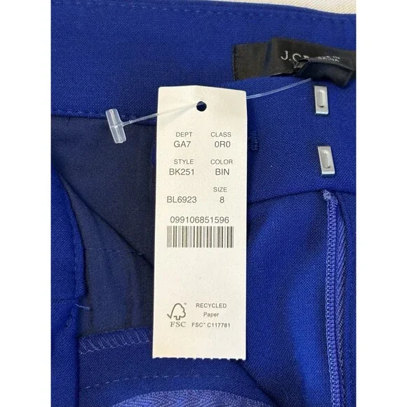 J. Crew Women's Kate Straight Leg Pants in Blue - NWT - Picture 9 of 14